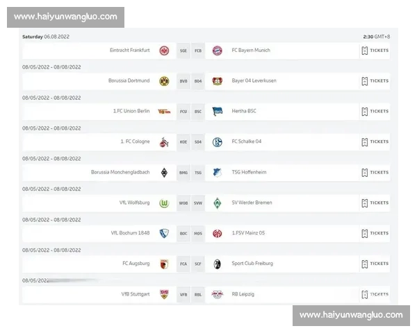 最新德甲赛程全面查询与比赛日程实时更新指南 最新德甲赛程全面查询与比赛日程实时更新指南